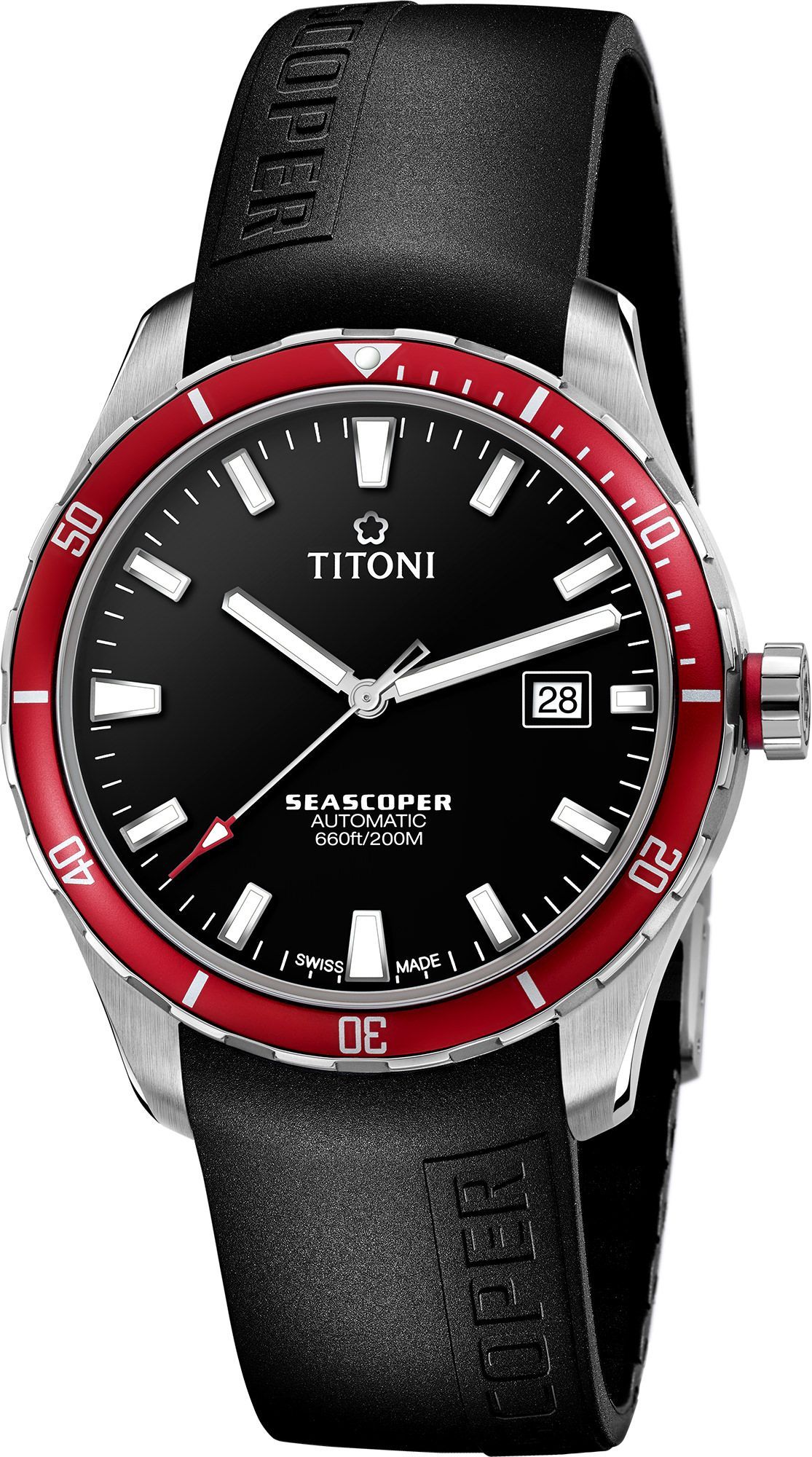 Titoni Seascoper  Black Dial 41 mm Automatic Watch For Men - 1