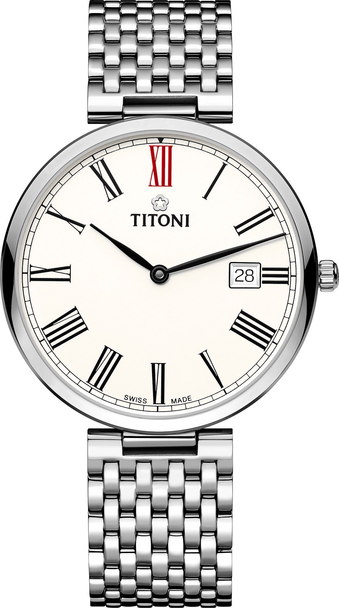 Titoni Slenderline  Silver Dial 39 mm Automatic Watch For Men - 1