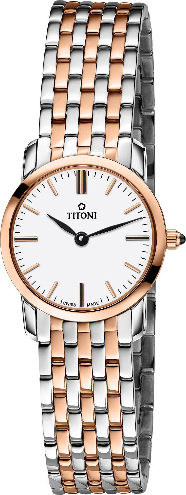 Titoni Slenderline  White Dial 24.5 mm Quartz Watch For Women - 1