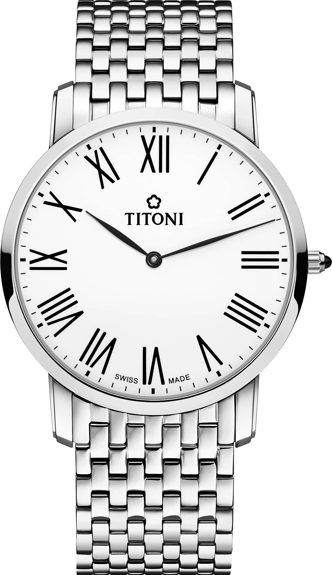 Titoni Slenderline  White Dial 38 mm Quartz Watch For Men - 1