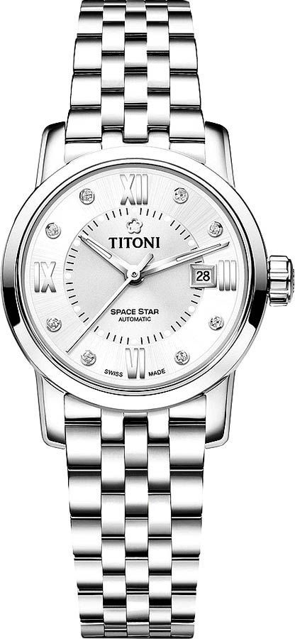 Titoni Space Star  Silver Dial 28 mm Automatic Watch For Women - 1