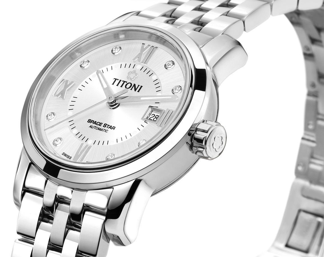 Titoni Space Star  Silver Dial 28 mm Automatic Watch For Women - 2