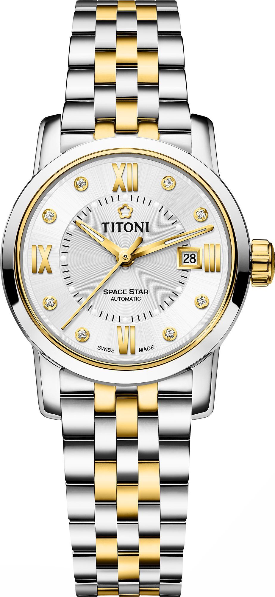 Titoni Space Star  Silver Dial 28 mm Automatic Watch For Women - 1