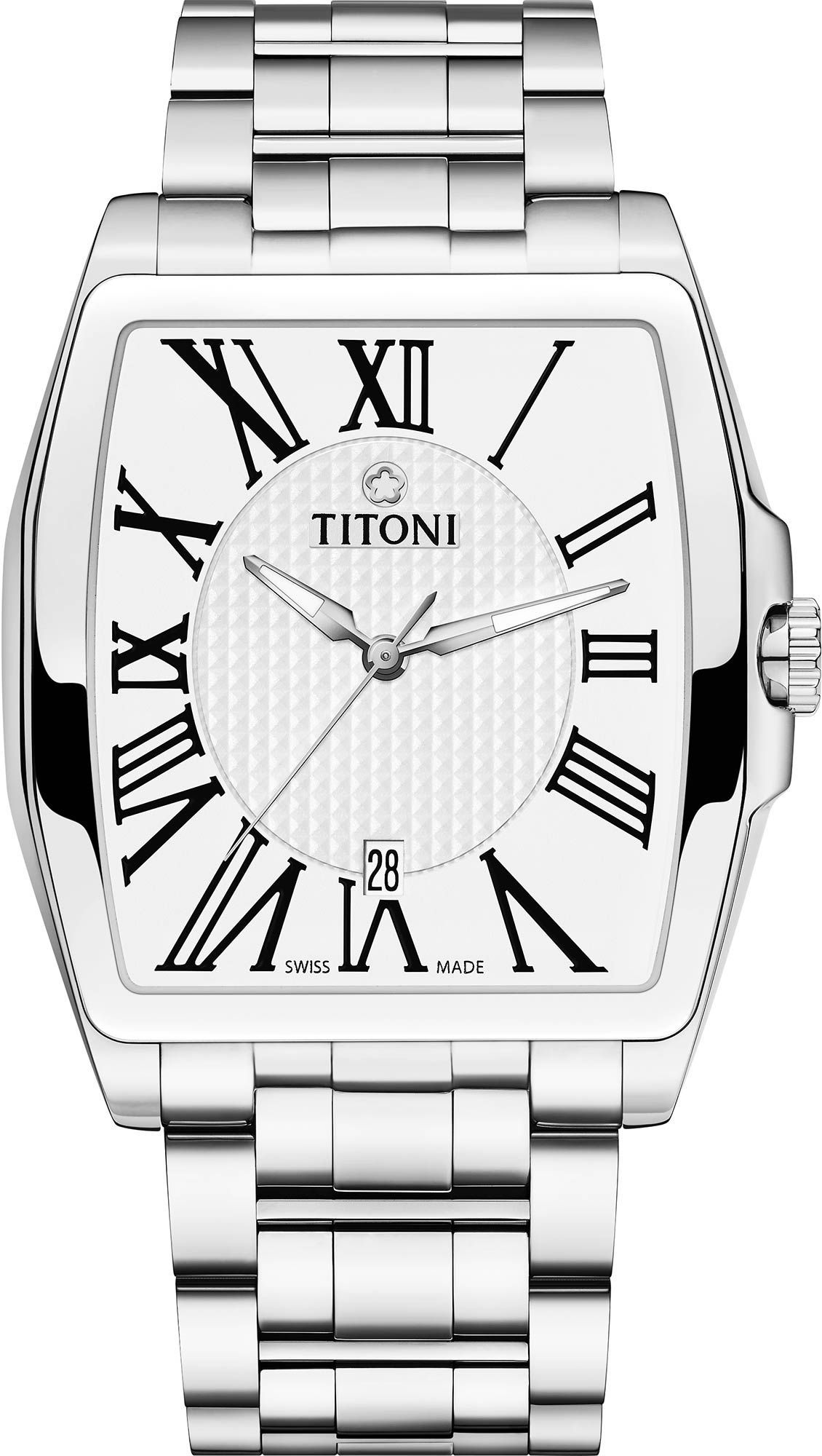 Titoni  38.8 mm Watch in White Dial For Men - 1