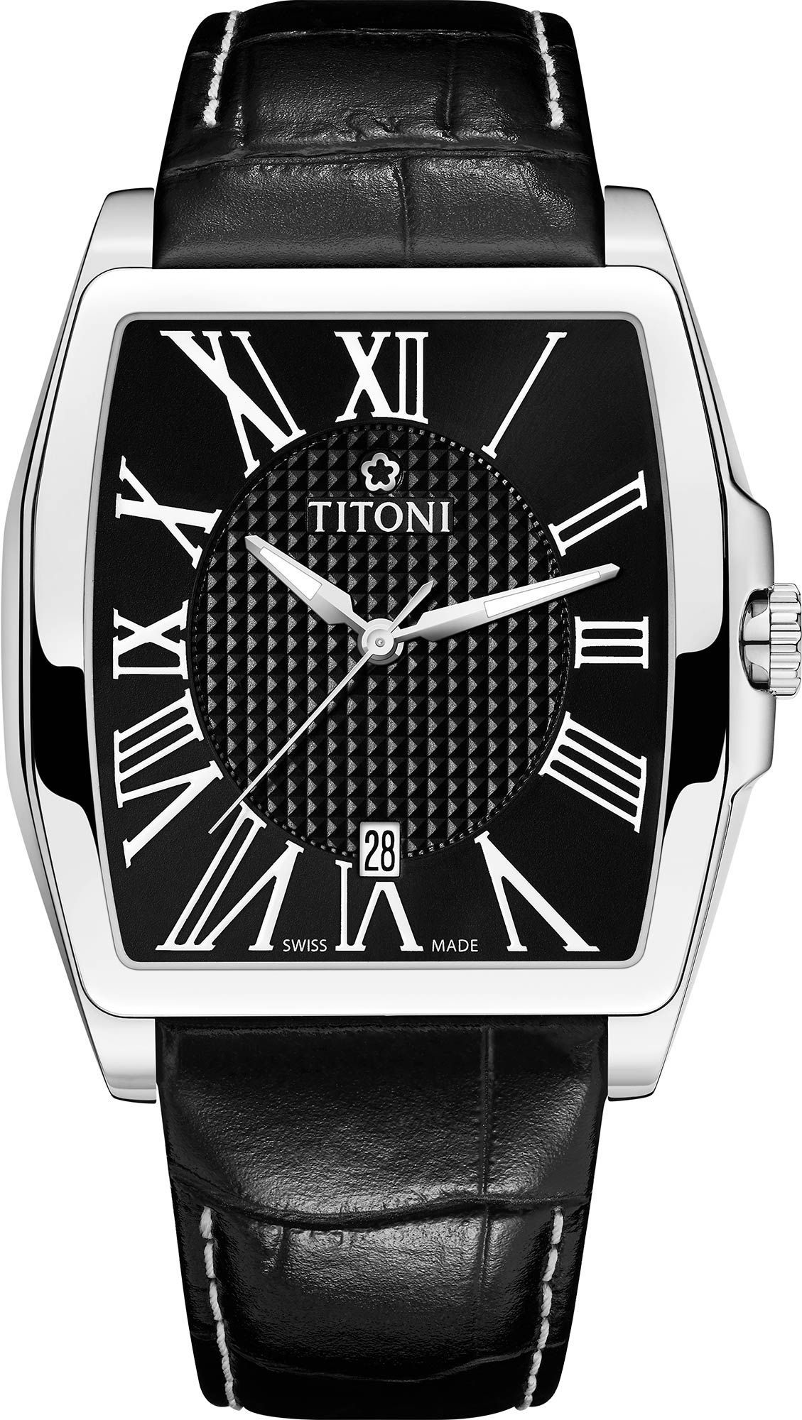 Titoni  38.8 mm Watch in Black Dial For Men - 1