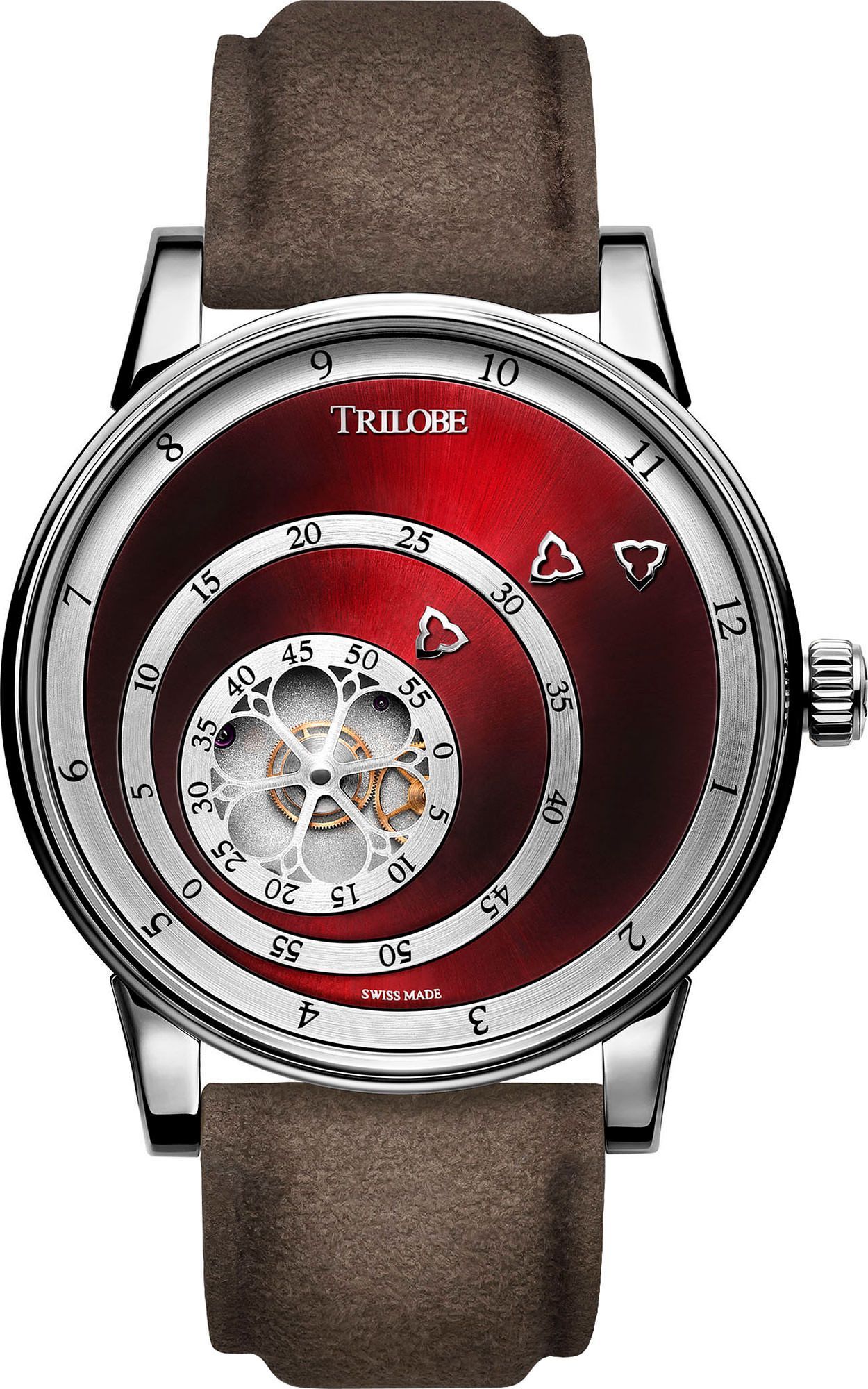 Trilobe  40.5 mm Watch in Red Dial For Unisex - 1