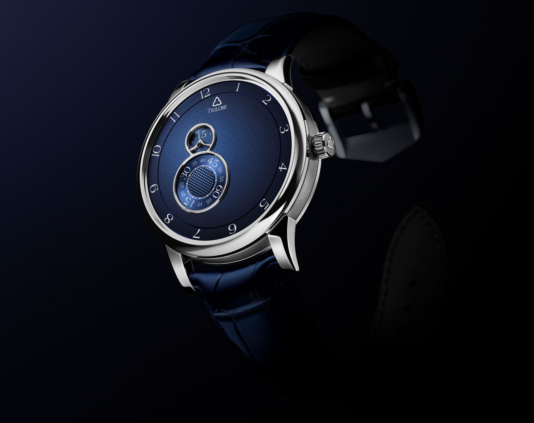 Trilobe  40.5 mm Watch in Blue Dial For Unisex - 2