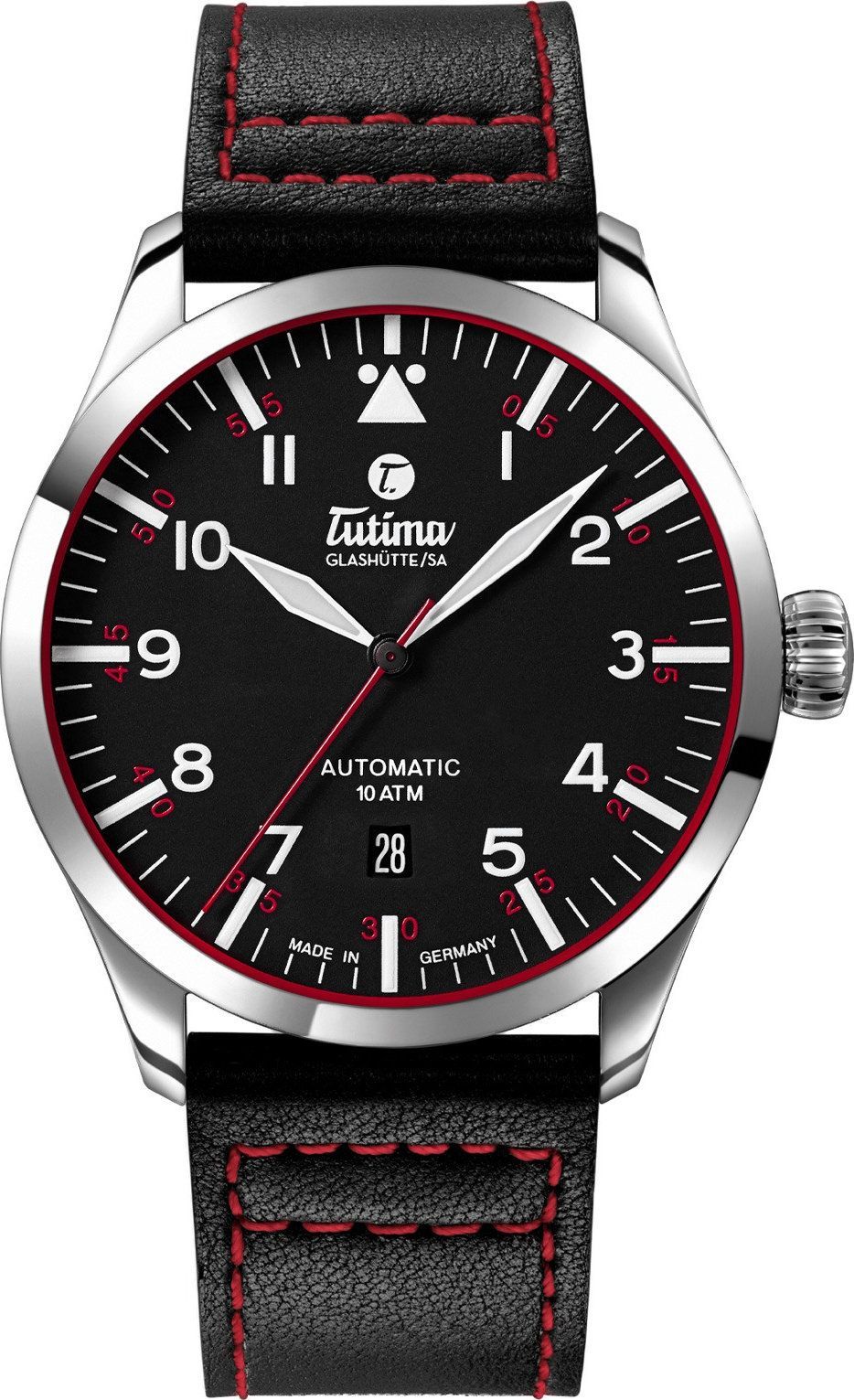 Tutima Glashütte Flieger Automatic 41 mm Watch in Black Dial For Men - 1