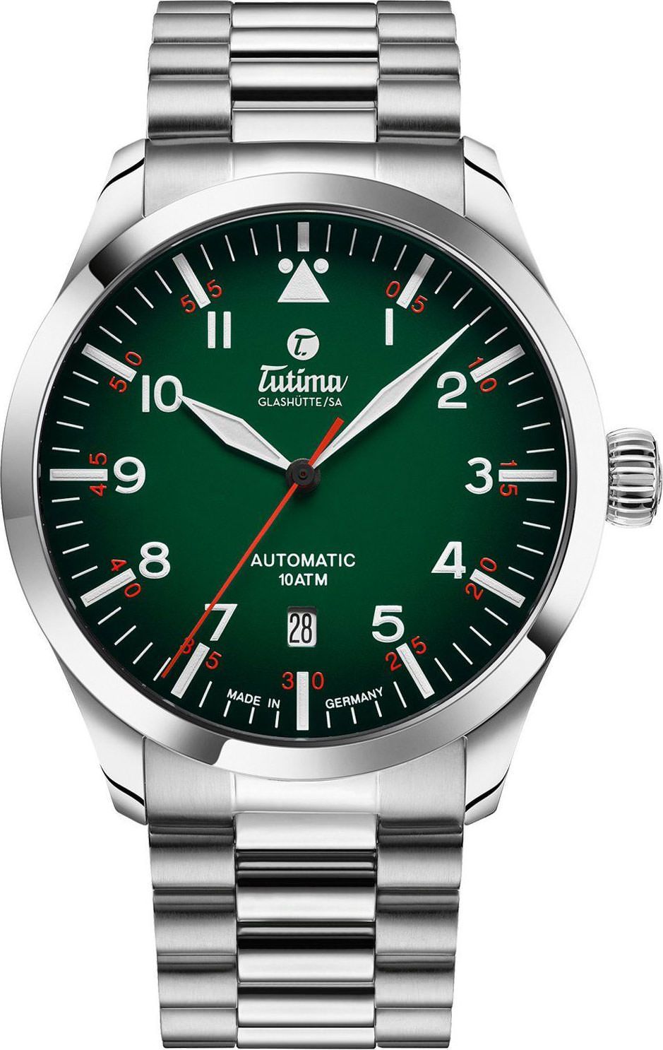 Tutima Glashütte Flieger Automatic 41 mm Watch in Green Dial For Men - 1