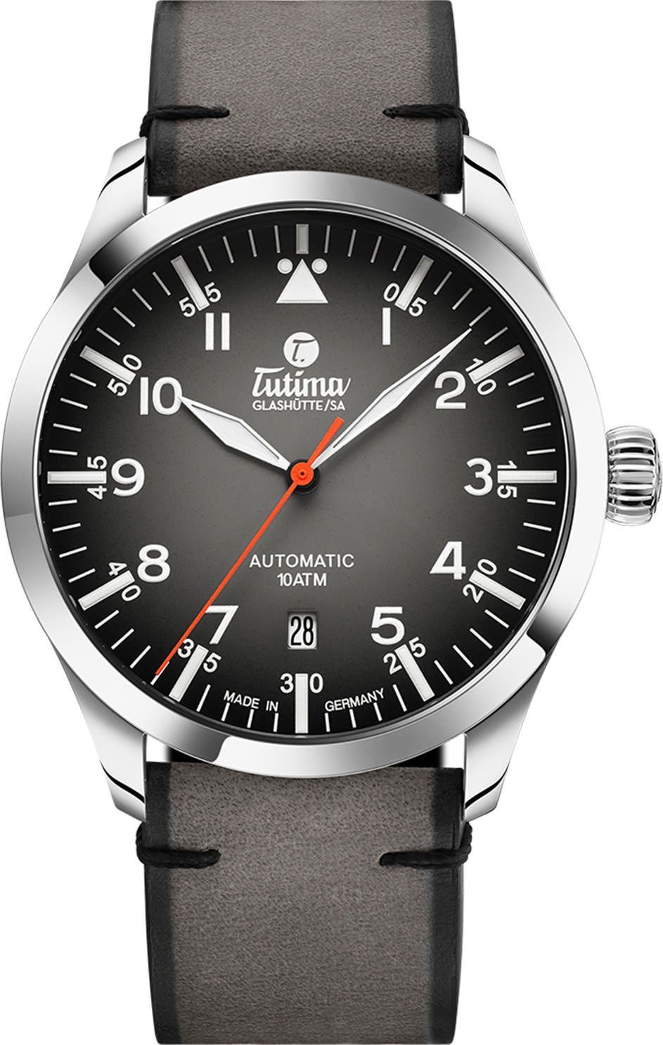 Tutima Glashütte Flieger Automatic 41 mm Watch in Grey Dial For Men - 1