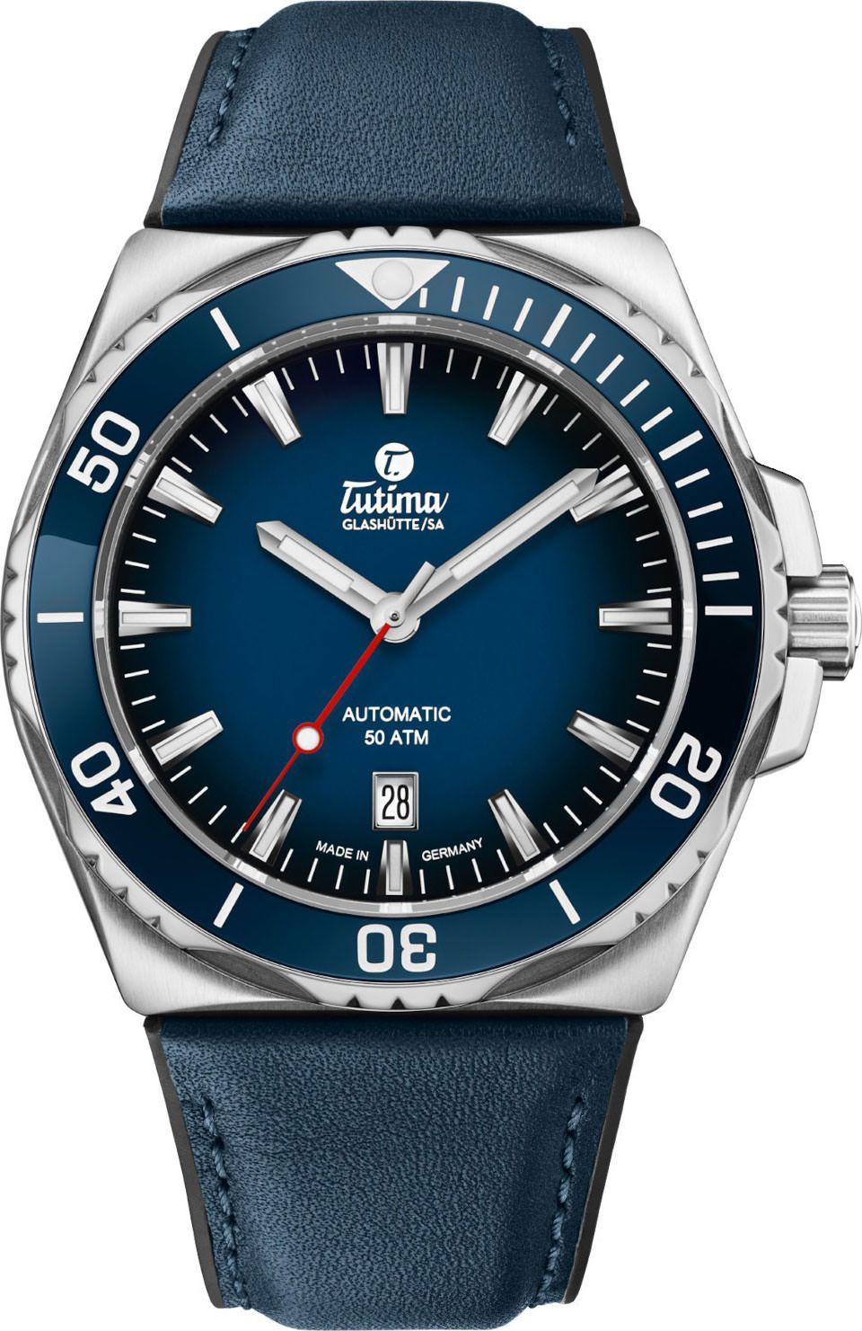 Tutima Glashütte Seven Seas S 44 mm Watch in Blue Dial For Men - 1