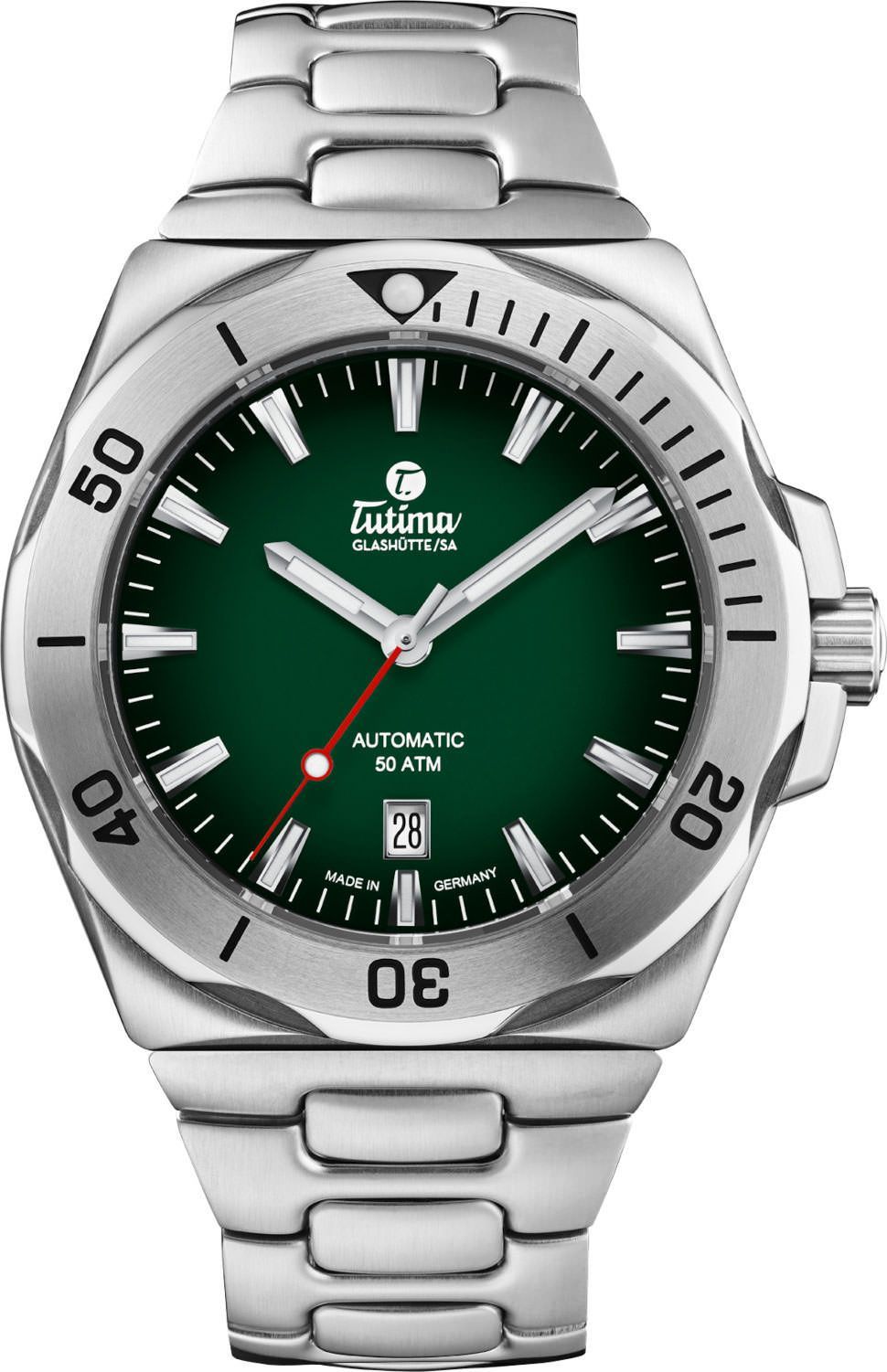 Tutima Glashütte Seven Seas S 44 mm Watch in Green Dial For Men - 1