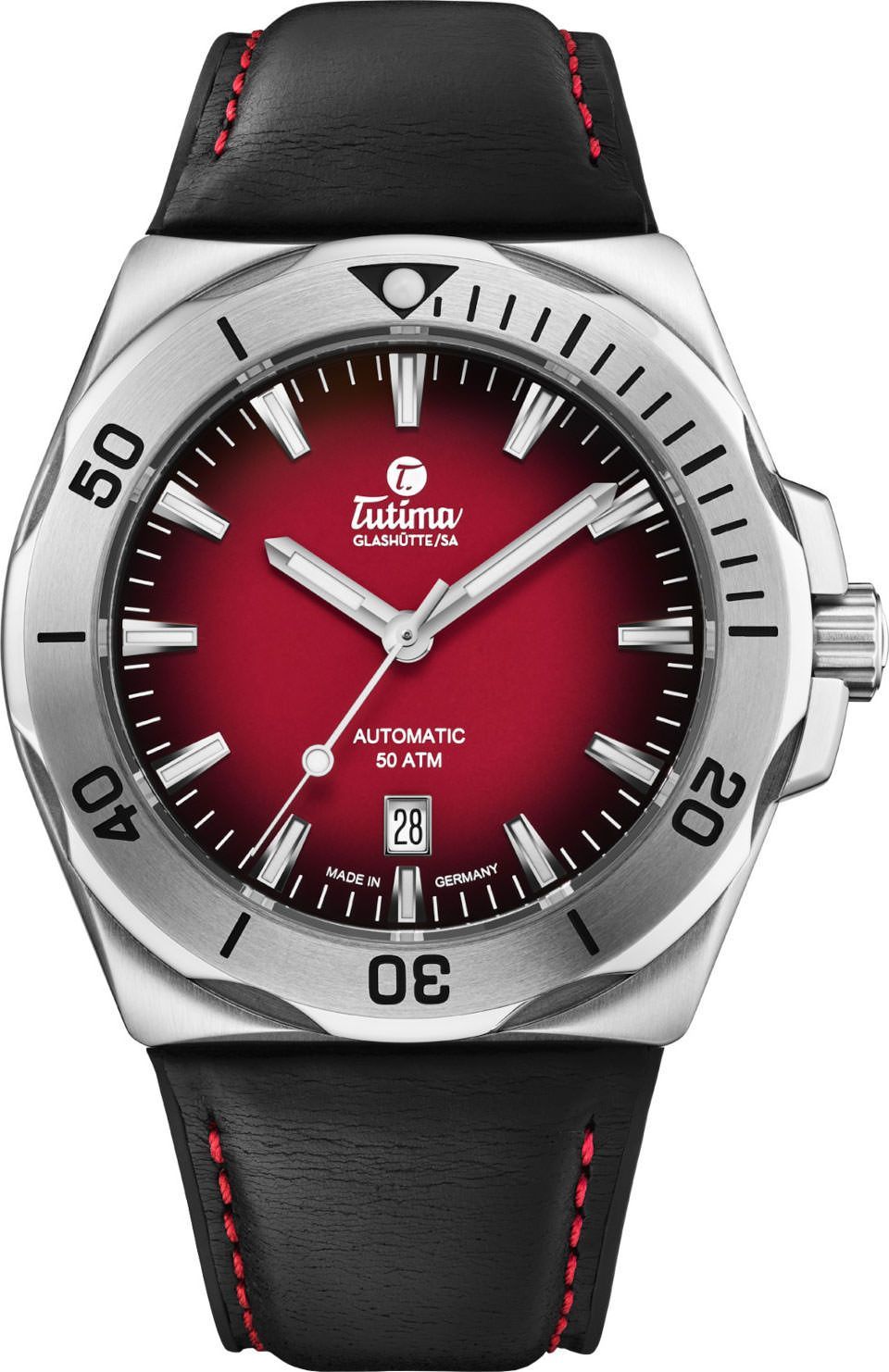 Tutima Glashütte M2 Seven Seas S Red Dial 44 mm Automatic Watch For Men - 1