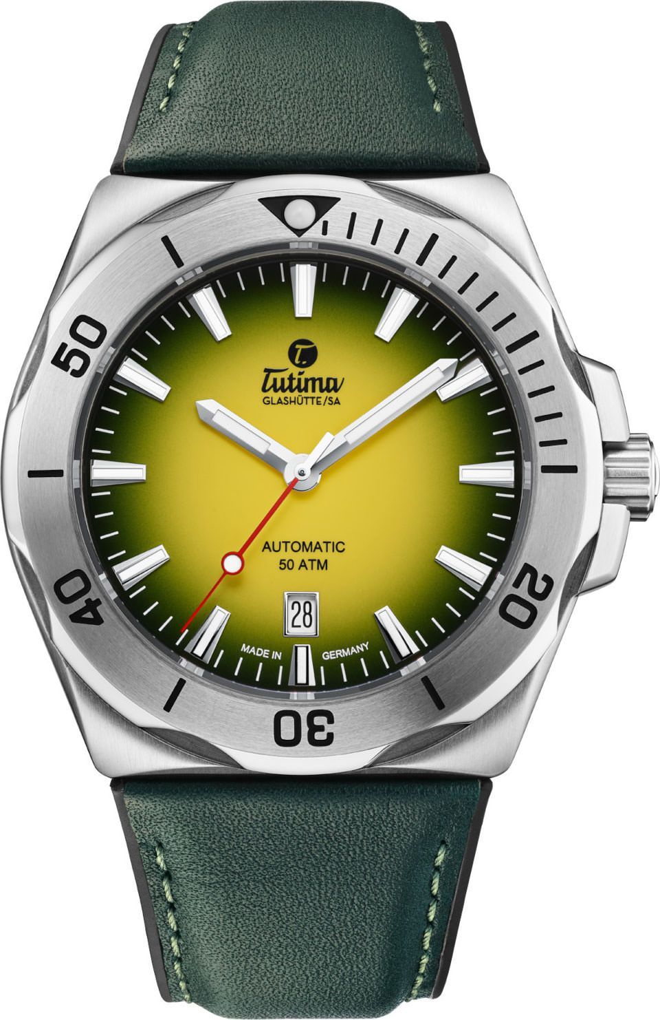 Tutima Glashütte Seven Seas S 44 mm Watch in Yellow Dial For Men - 1