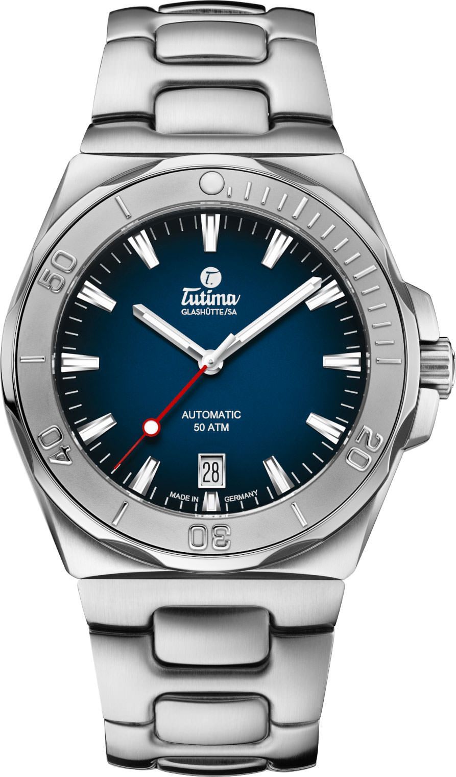 Tutima Glashütte Seven Seas S 40 mm Watch in Blue Dial For Men - 1