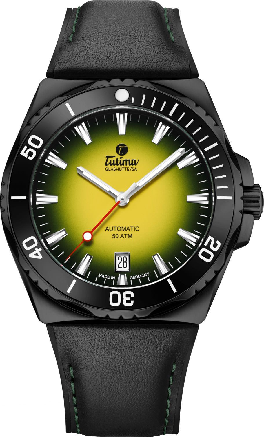 Tutima Glashütte Seven Seas S 40 mm Watch in Yellow Dial For Men - 1