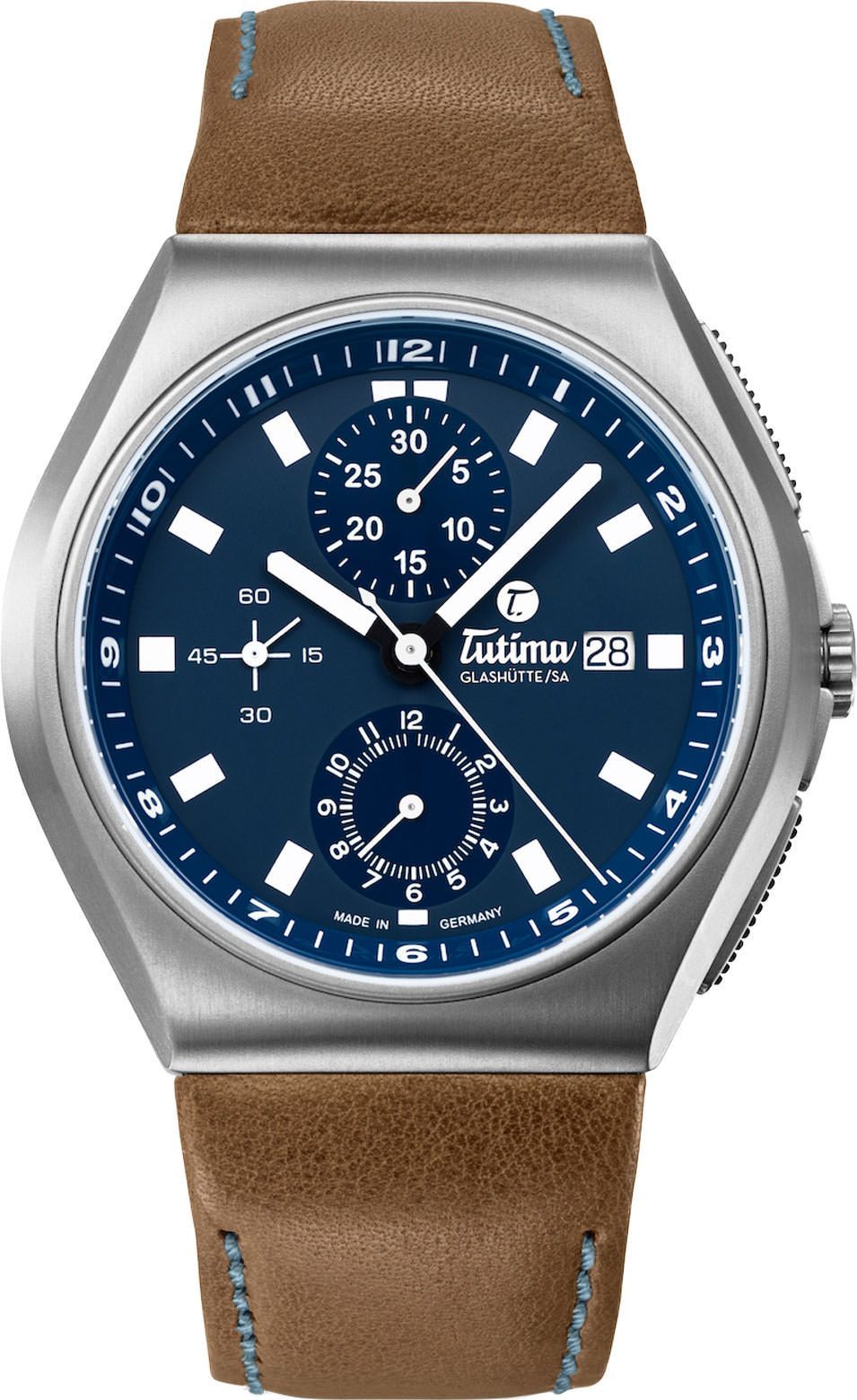 Tutima Glashütte Coastline 43 mm Watch in Blue Dial For Men - 1