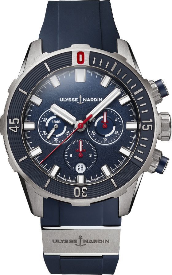 Ulysse Nardin Diver Diver Chronograph Blue Dial 44 mm Automatic Watch For Men - 1