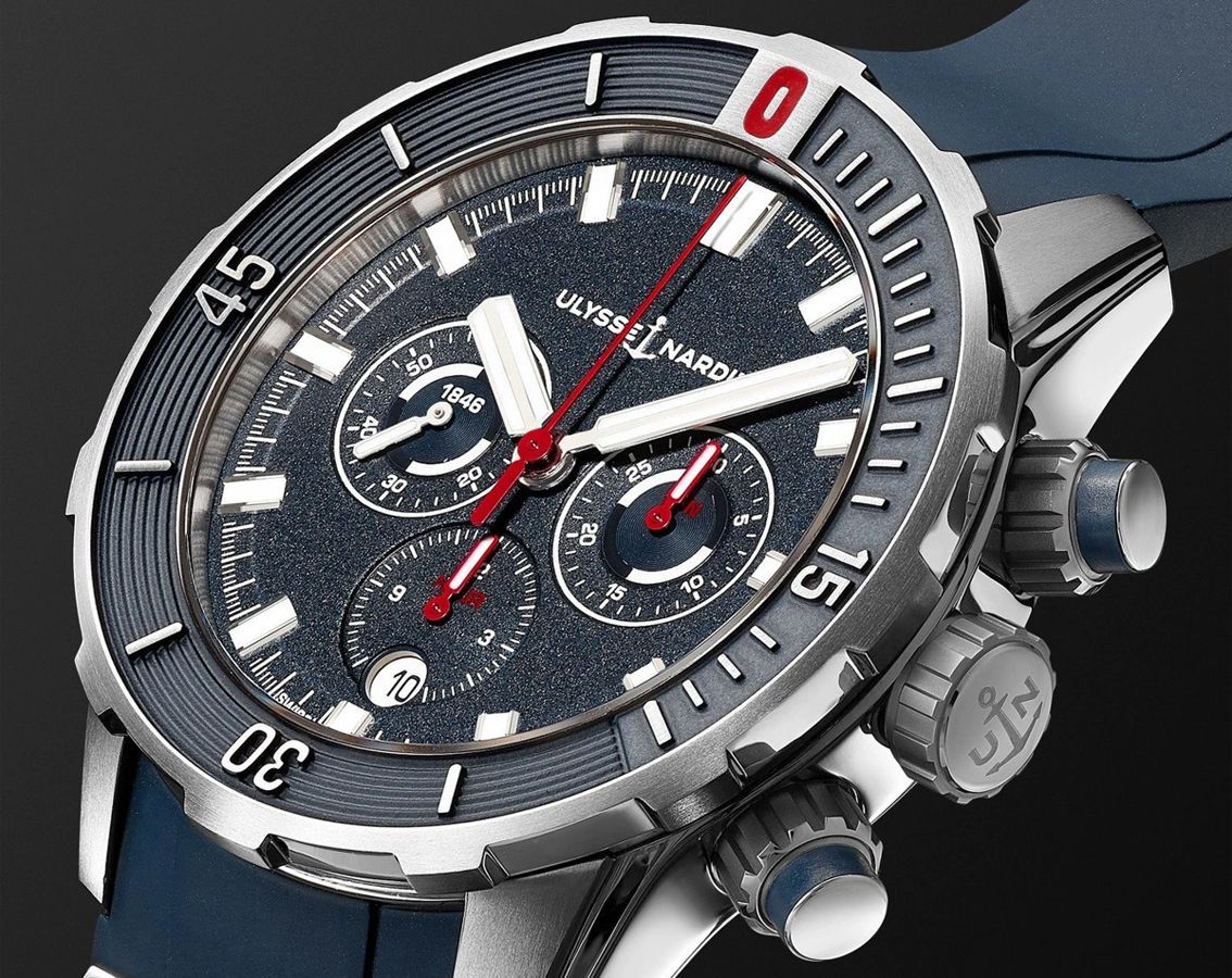 Ulysse Nardin Diver Diver Chronograph Blue Dial 44 mm Automatic Watch For Men - 4