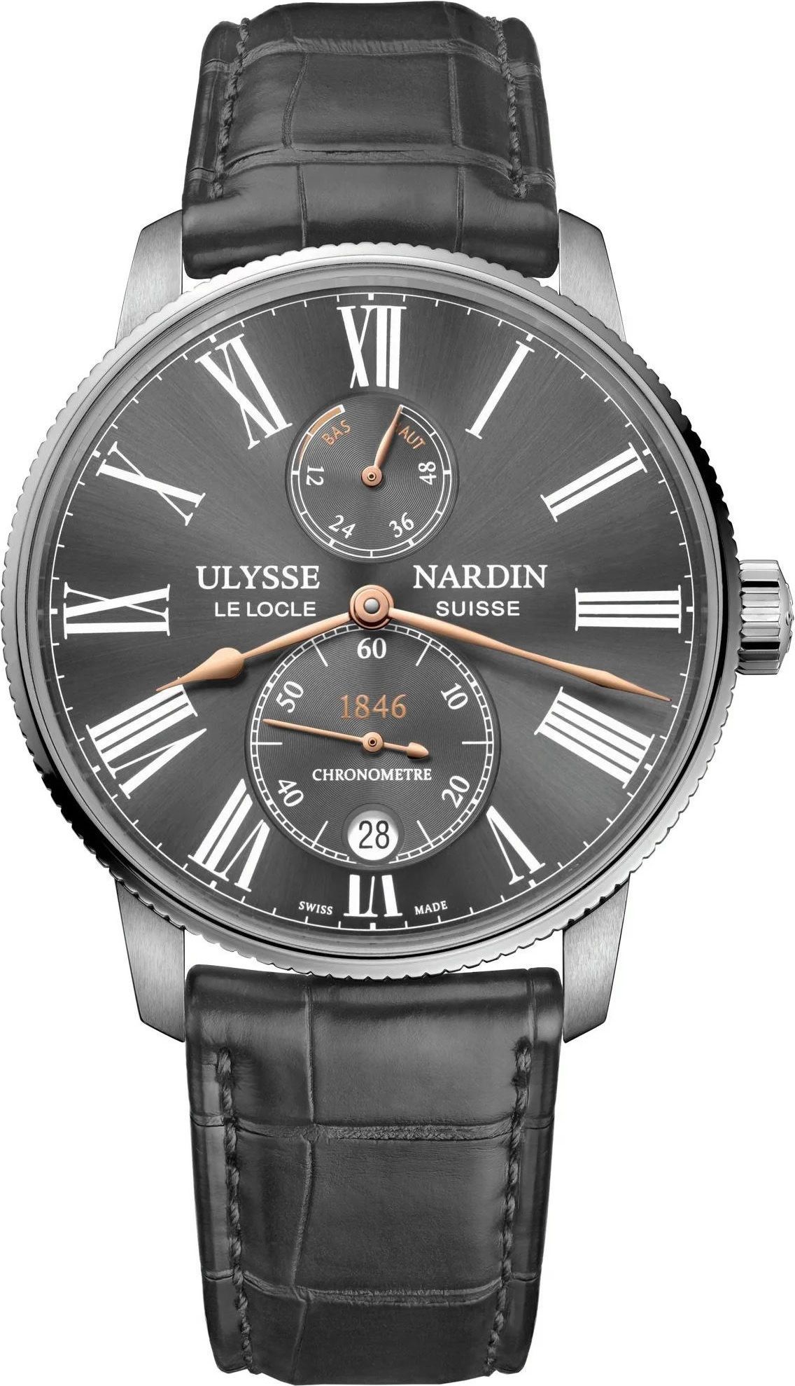 Ulysse Nardin Marine Marine Torpilleur Grey Dial 42 mm Automatic Watch For Men - 1