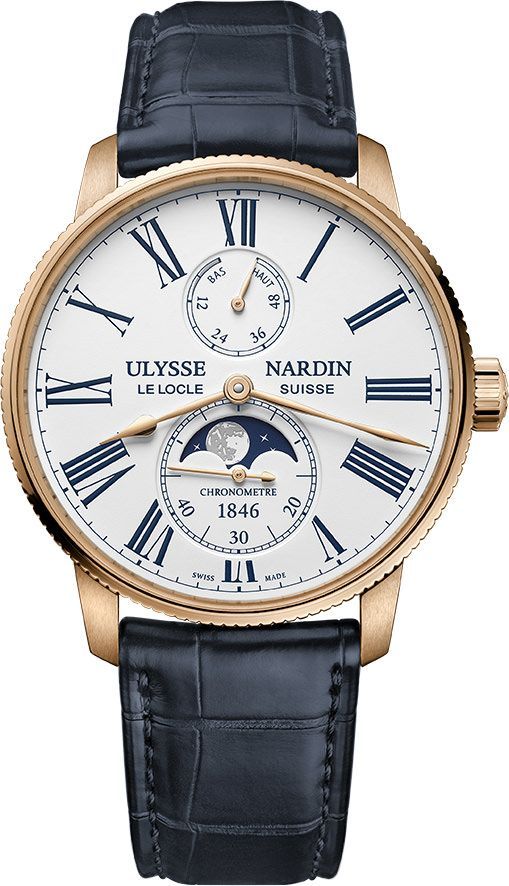 Ulysse Nardin Marine Torpilleur Moonphase White Dial 42 mm Automatic Watch For Men - 1