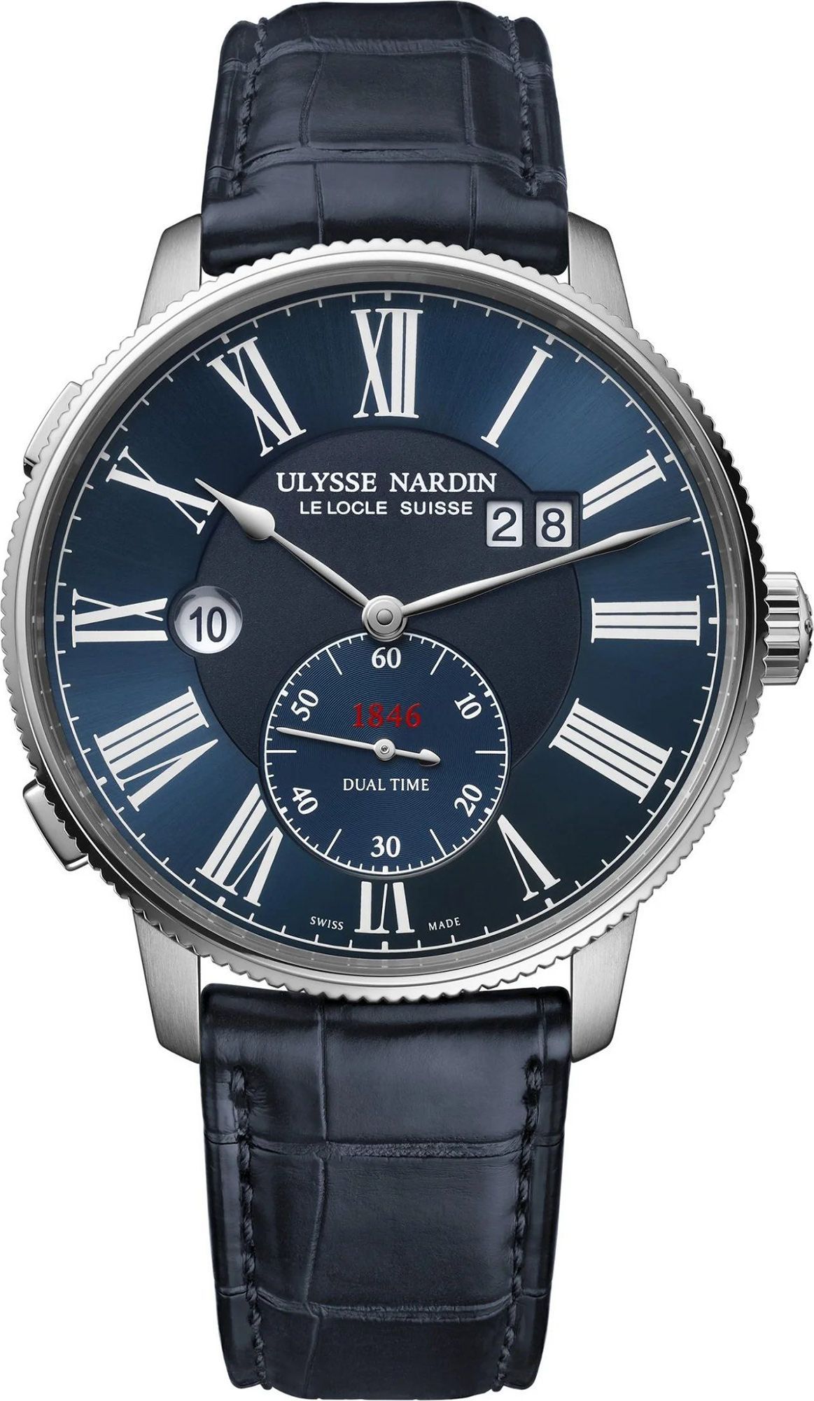 Ulysse Nardin Marine Marine Torpilleur Dual Time Blue Dial 44 mm Automatic Watch For Men - 1