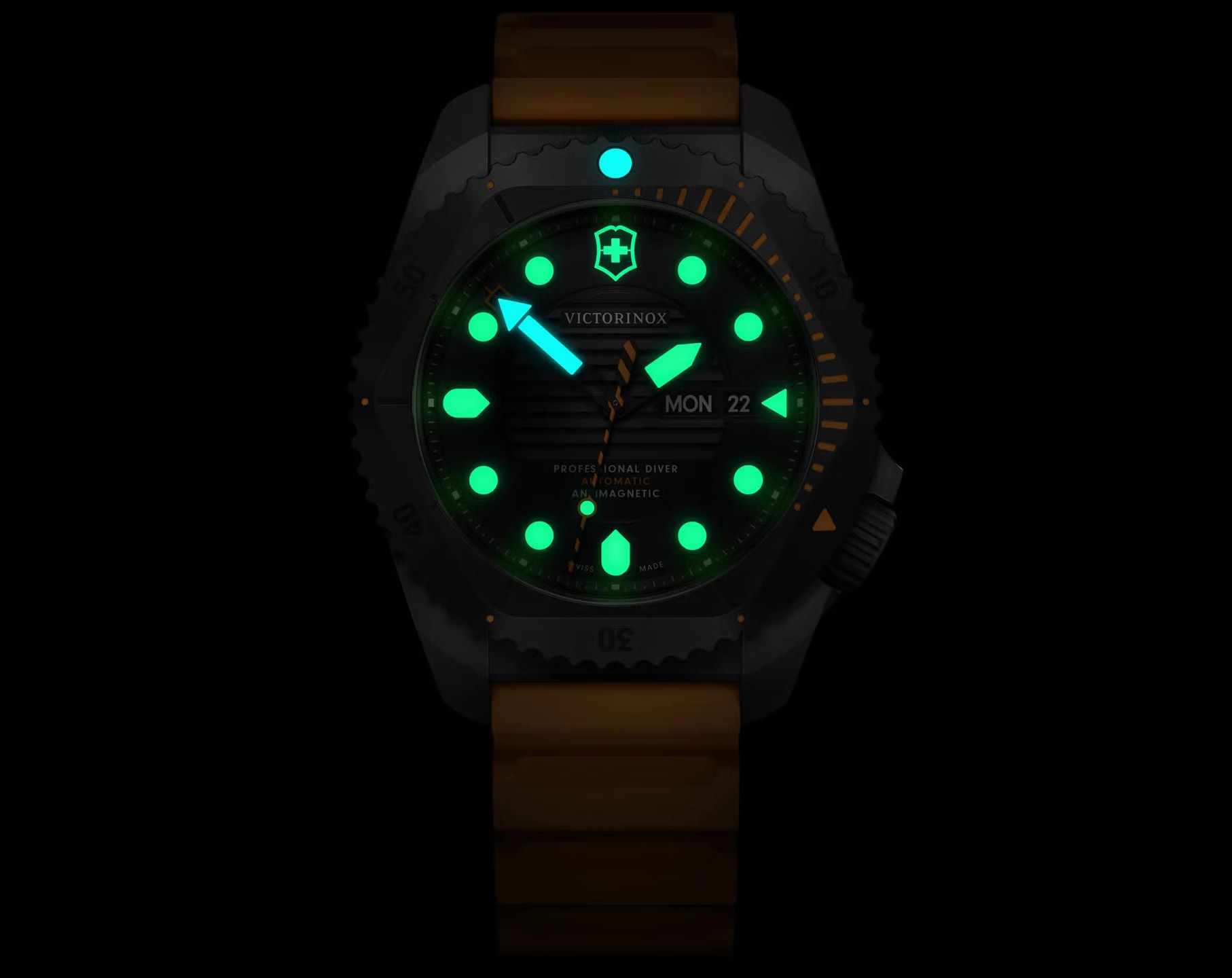 Orologio Victorinox Dive Pro Auto 43mm Blu Gomma Blu 241995 :: Sorelle