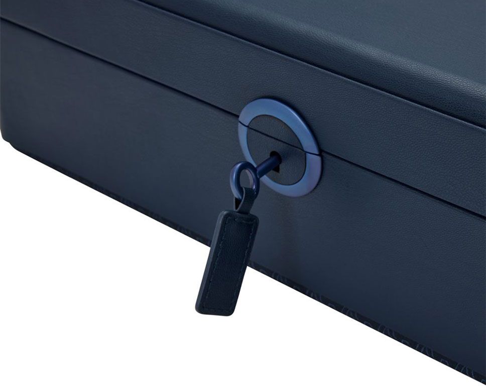 WOLF Earth Blue Leather WatchBox - 190917 – Ethos Watch