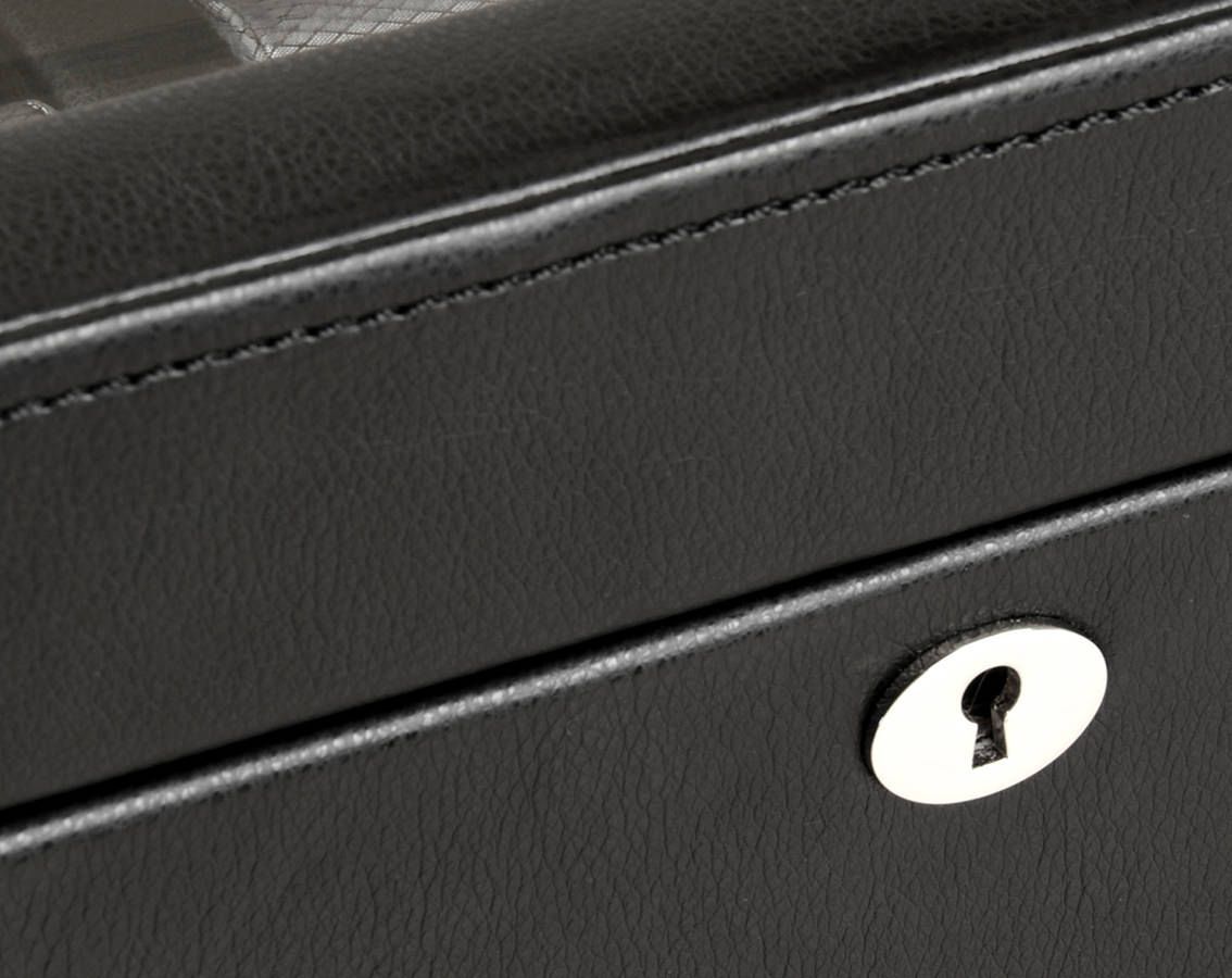 WOLF Windsor Black Leather WatchBox - 4586029 – Ethos Watch