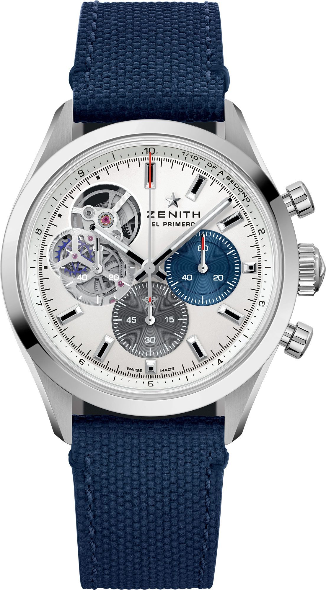 Zenith Chronomaster Open Silver Dial 39.5 mm Automatic Watch For Unisex - 1