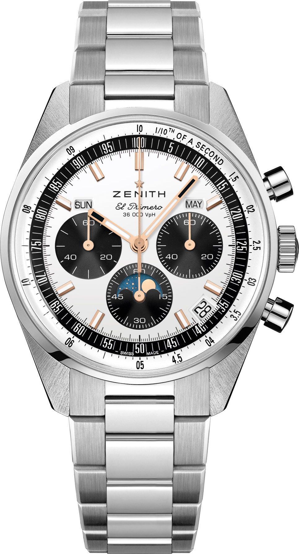 Zenith Chronomaster Original Silver Dial 38 mm Automatic Watch For Unisex - 1