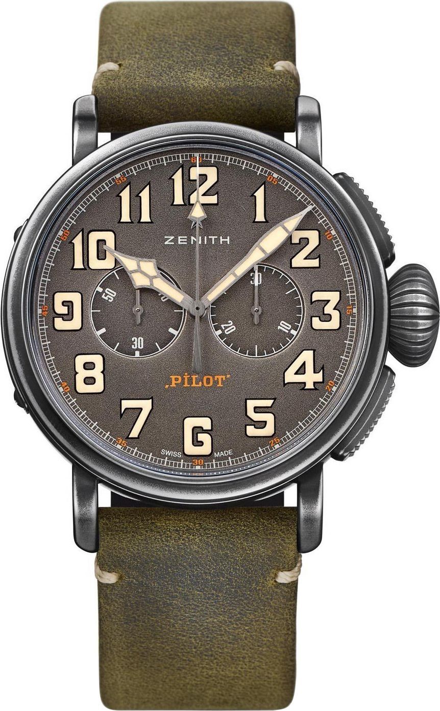 Zenith Pilot Type 20 Chronograph Grey Dial 45 mm Automatic Watch For Men - 1