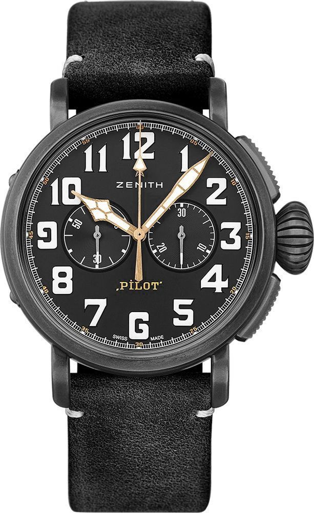 Zenith Type 20 Chronograph 45 mm Watch in Black Dial For Men - 1