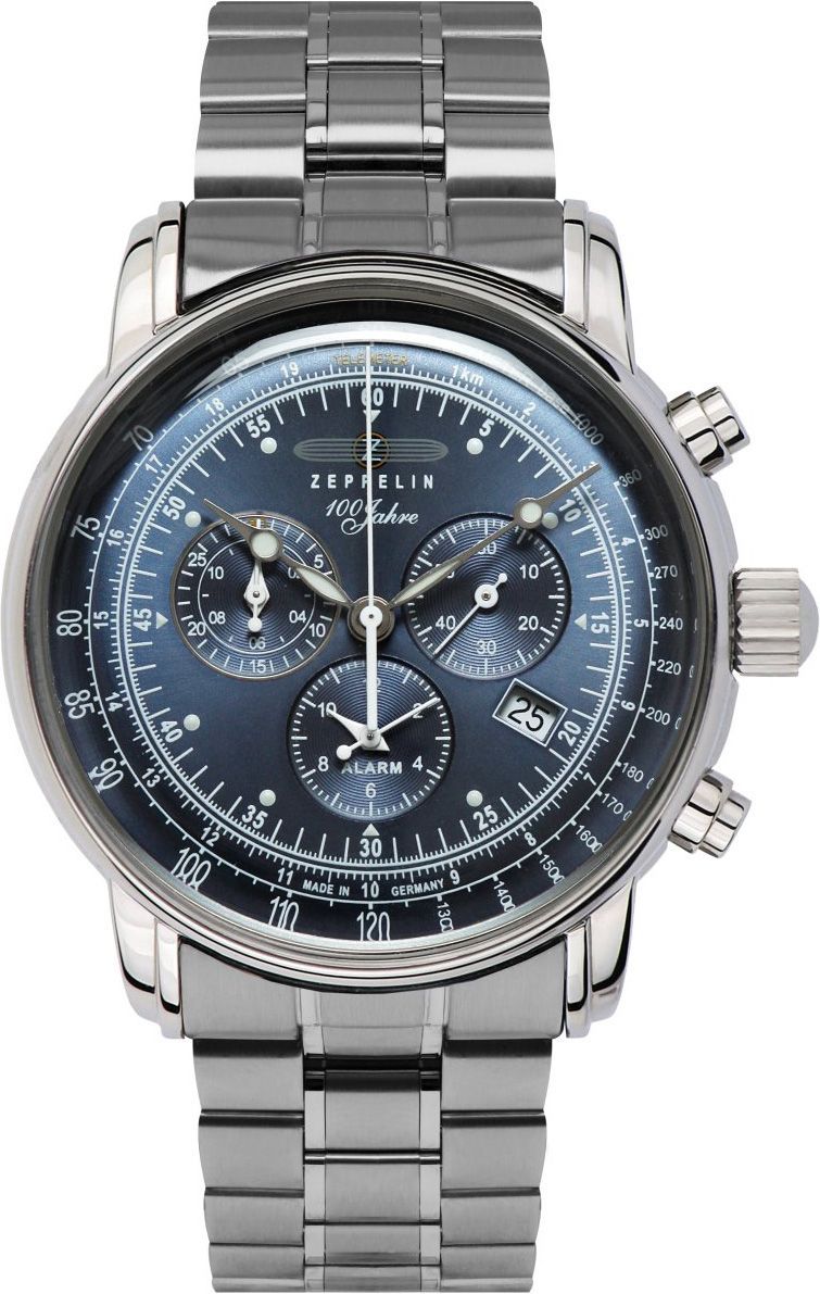 Zeppelin 100 Jahre Zeppelin  Blue Dial 42 mm Quartz Watch For Men - 1