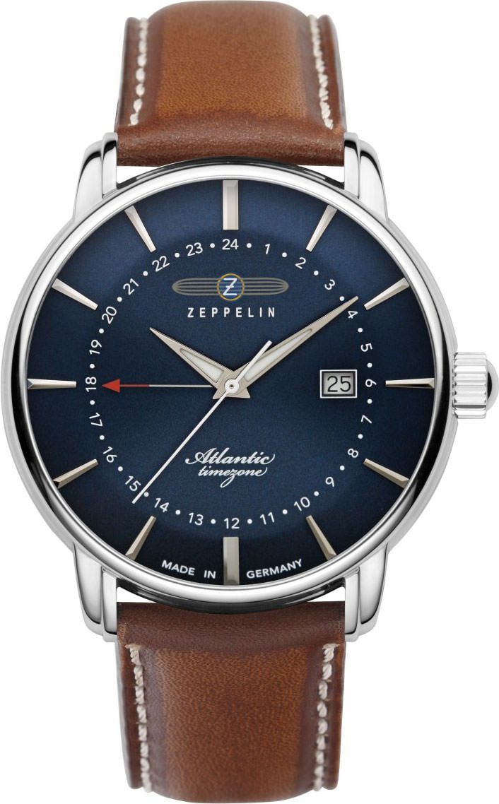 Zeppelin Atlantic  Blue Dial 41 mm Quartz Watch For Men - 1