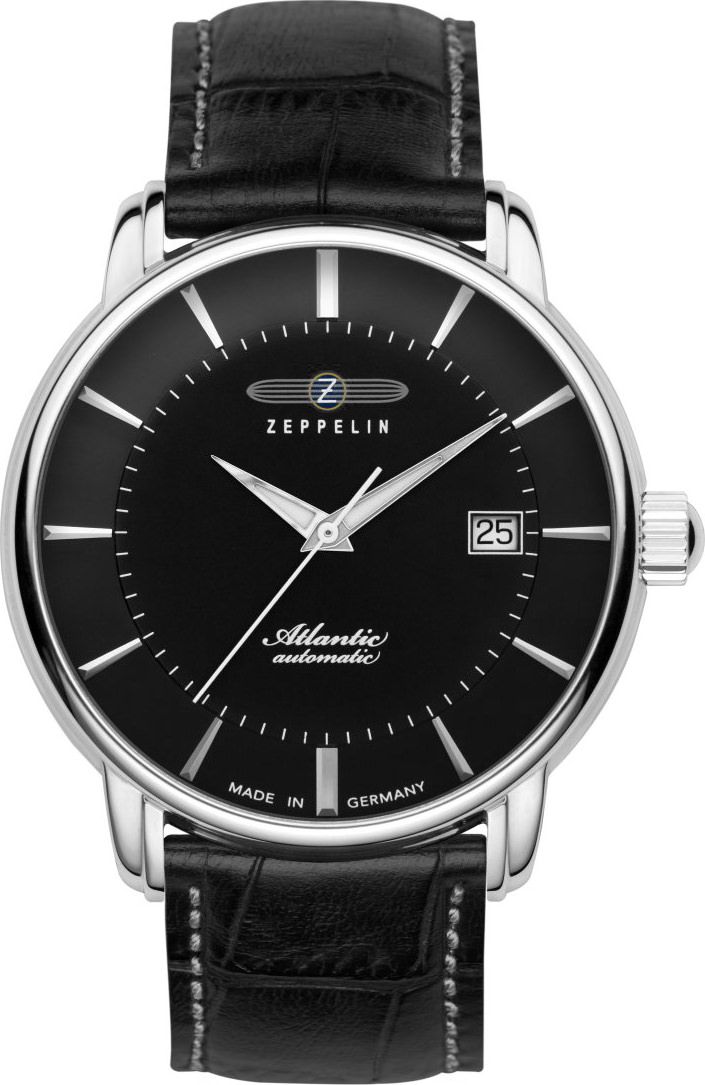 Zeppelin Orologio Uomo Automatico Cronografo Atlantic Serie 8422 – Vetro Zaffiro K1, Cinturino Pelle, Made In Germany
