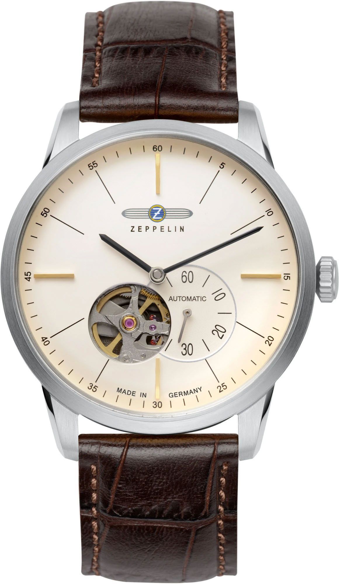 Zeppelin Flatline  Cream Dial 40 mm Automatic Watch For Men - 1
