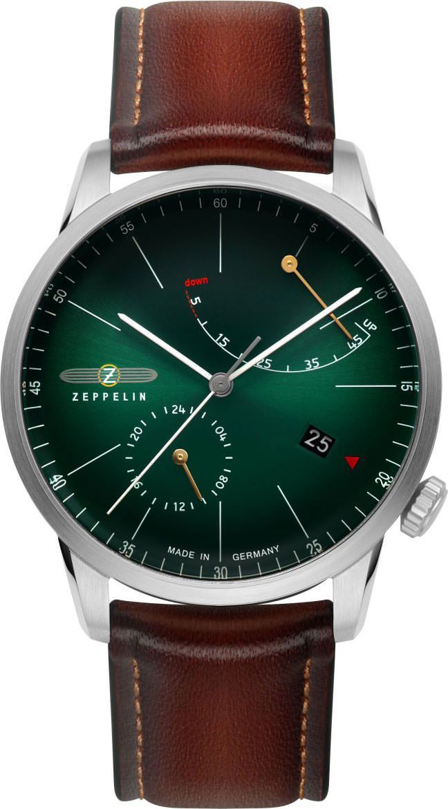 Zeppelin Flatline  Green Dial 40 mm Automatic Watch For Men - 1