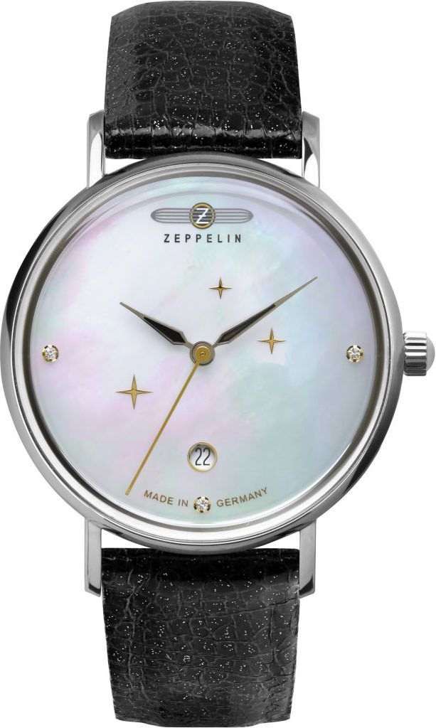 Zeppelin Luna  White MOP Dial 36 mm Quartz Watch For Women - 1