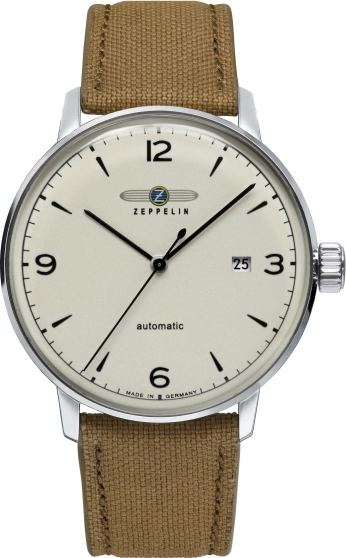 Zeppelin LZ 129 Hindenburg Automatic Men Watches in Round case Beige Dial
