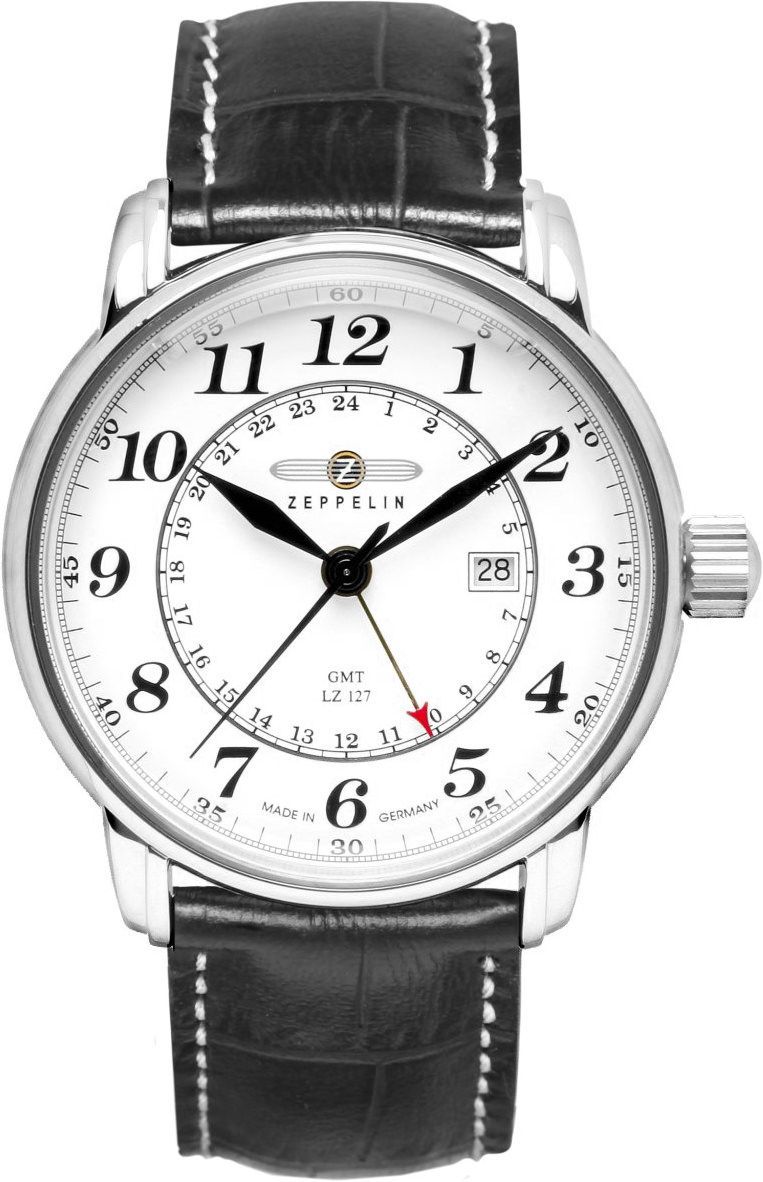 Zeppelin LZ 127 Graf Zeppelin  White Dial 42 mm Quartz Watch For Men - 1