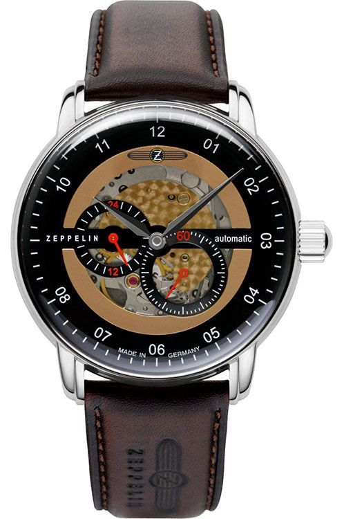 Zeppelin New Captain s Line 43 mm Watch in Skeleton Dial