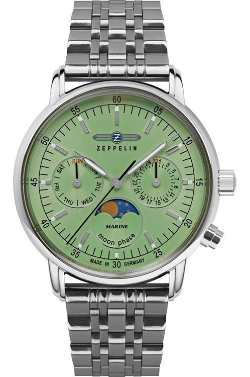Zeppelin LZ 14 Marine  Green Dial 36 mm Quartz Watch For Women - 1