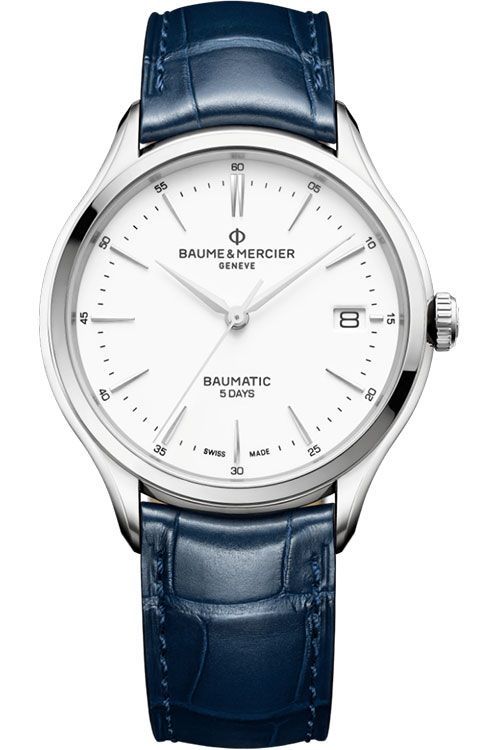 Baume Mercier Clifton 43 mm Watch in Silver Dial