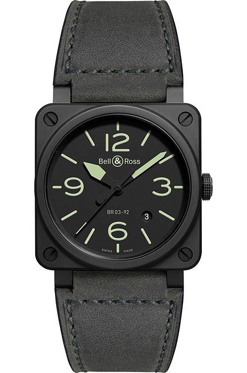 Bell Ross BR S Quartz 39 mm Watch in Black Dial