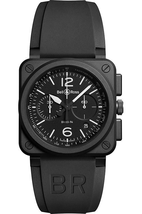 Bell Ross BR S Quartz 39 mm Watch in Black Dial