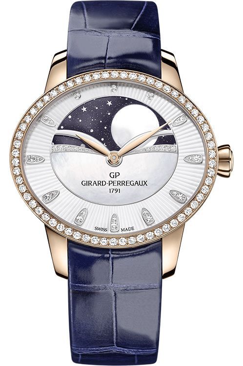 Girard Perregaux Moon Phases 30.40 mm Watch in Blue Dial