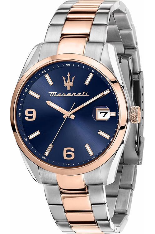 Maserati Silver Rose Gold Strap Watches at Ethos