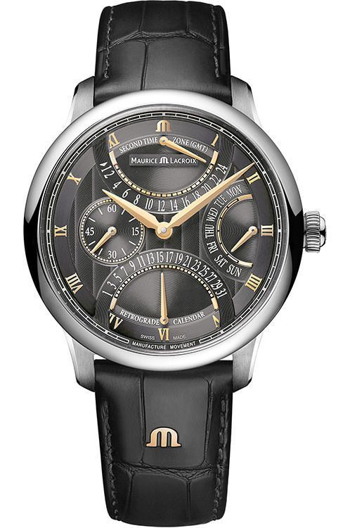 Maurice Lacroix Square Wheel Retrograde 43 mm Watch in Anthracite Dial