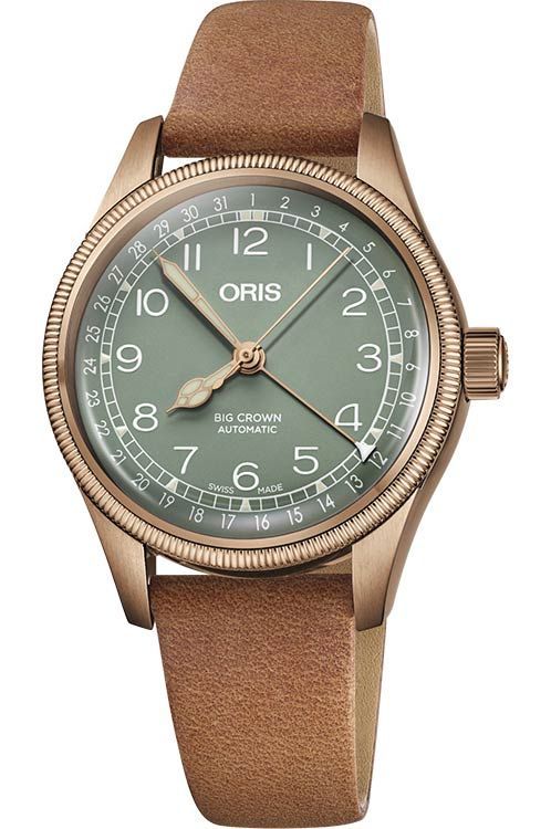 Oris Big Crown Bronze Pointer Date 40 mm Watch in Green Dial